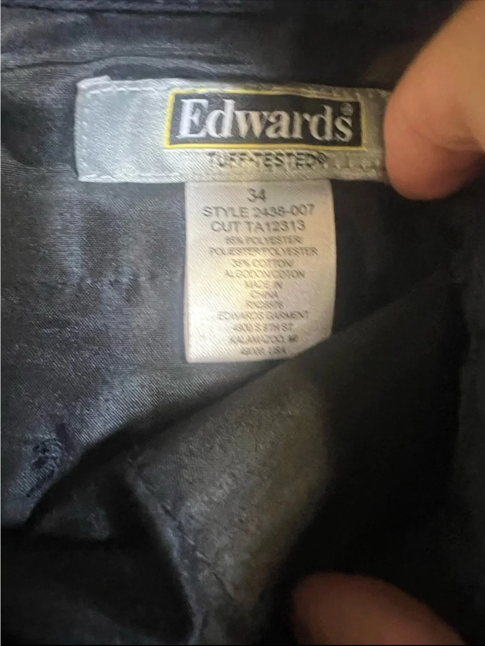 Edwards Garment Budweiser Uniform Black Shorts Adult S34 Garage Grunge Bartender